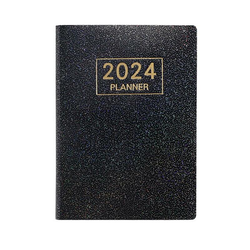 Cuaderno de Plan A7, Bloc de notas diario, semanal, papelería colorida, Agenda escolar, cuadernos de oficina, cubierta, planificador, suministros U7X2, 2024