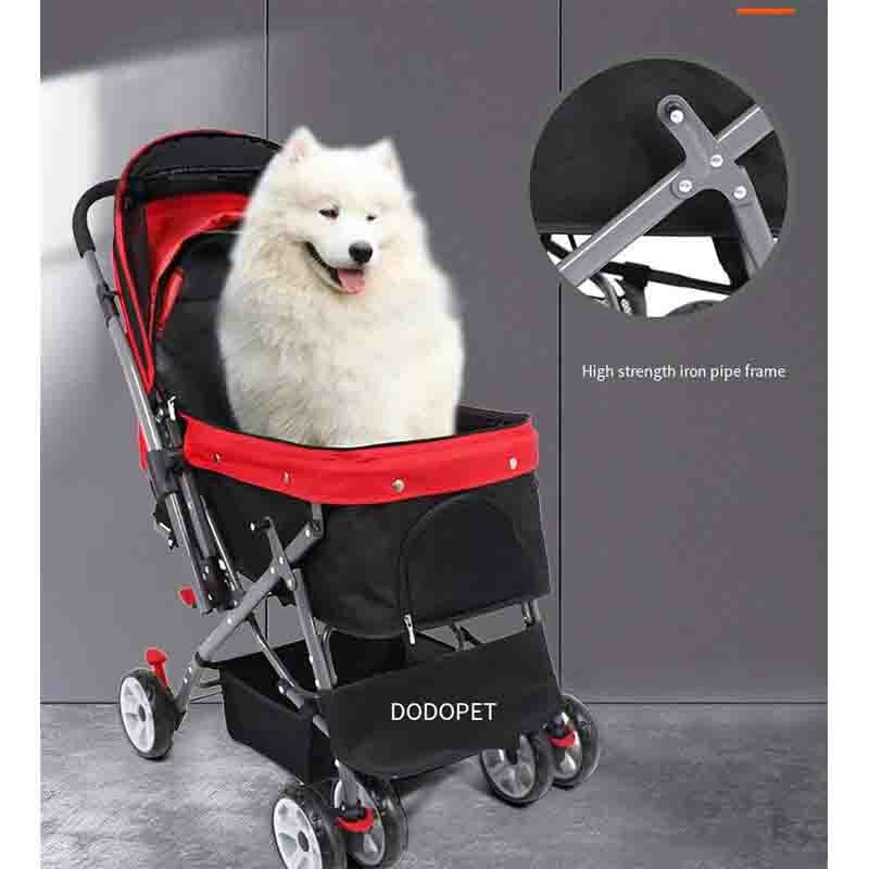 Hondenwagen 2023 Mode Pet Cat Uitgaande Kar Snelle Installatie Opvouwbare Hondenwagen Hoge Kwaliteit Karren Kleine En Middelgrote Honden