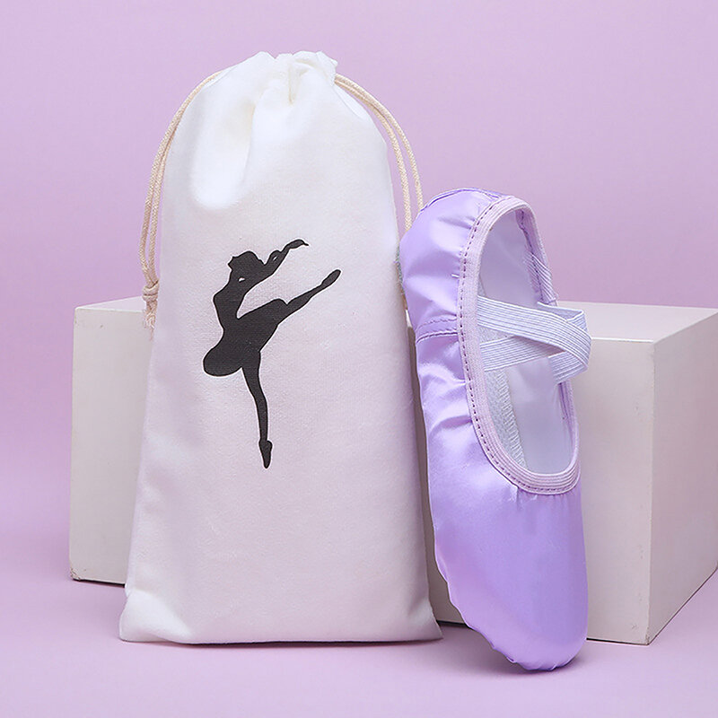Tas penyimpanan sepatu balet anak-anak, paket penyimpanan objek portabel perlengkapan tari tali ganda kapasitas besar