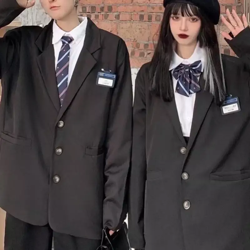 Moda giapponese Jk uniforme scolastica vestito per uomo donna 2023 primavera autunno Harajuku giacca stile College camicie a maniche lunghe gonna