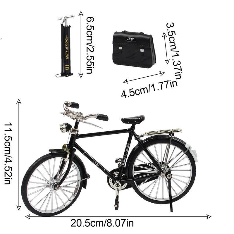 Modèle de vélo rétro bricolage, modèle de vélo en alliage, jouet de doigt, décoration d'intérieur, modèles de vélo de doigt pour cheminée de bureau, ornement, échelle 1/10