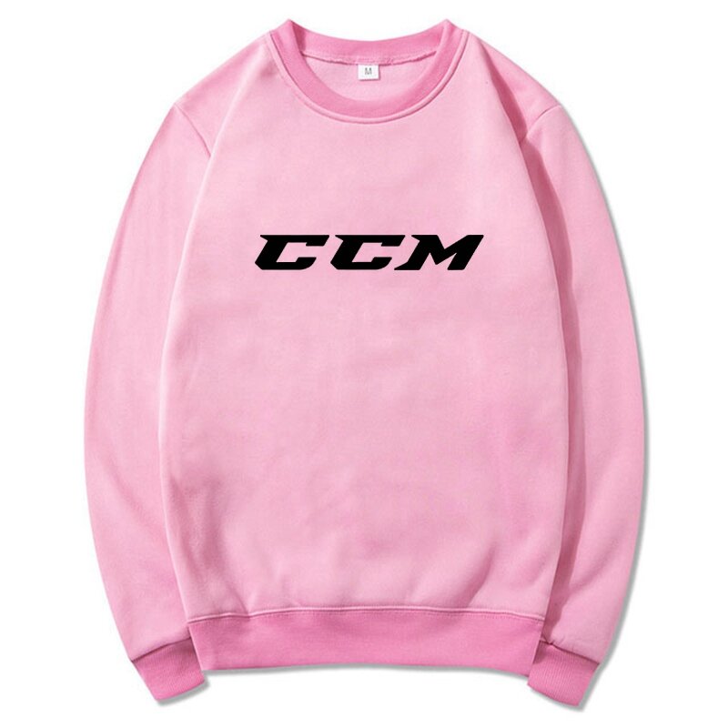 New Fashion Loose CCM For Men Spring and Autumn Casual Round Neck Sweatshirt Men's Simple Tops Solid Color Thick Clothings Male