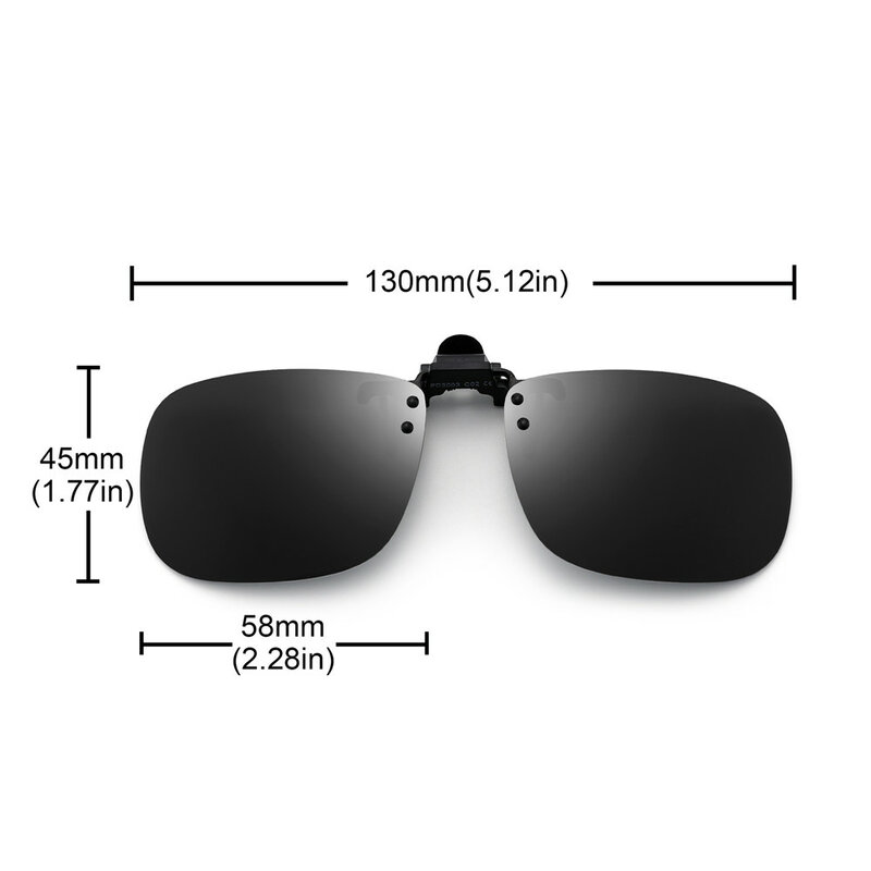Polarized Clip On Sunglasses Women Men Frameless Filp up Sunglasses for Prescription Glasses UV400