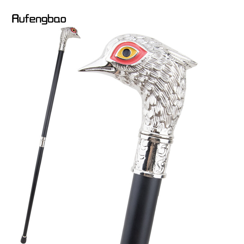 Cabeza de pájaro blanco, ojo rojo, Animal, bastón decorativo de moda, fiesta Vintage, Crosier de caña para caminar, 93cm