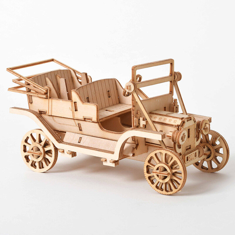 Modelo de tren 3D rompecabezas de madera, juguete de ensamblaje, Kits de construcción de modelos de animales para niños y adultos, regalo de cumpleaños para adolescentes, juguetes de construcción de madera