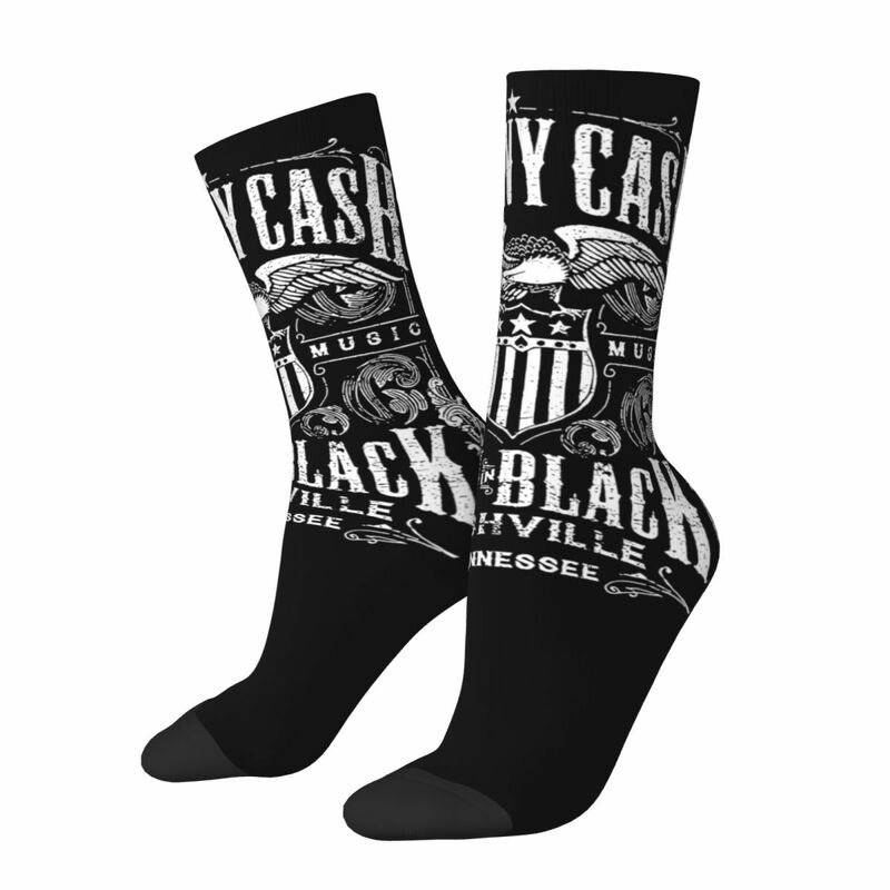 1994 Johnny Cash mężczyzna w czarnych skarpety upominkowe akcesoria dla kobiet przytulne skarpetki z nadrukiem
