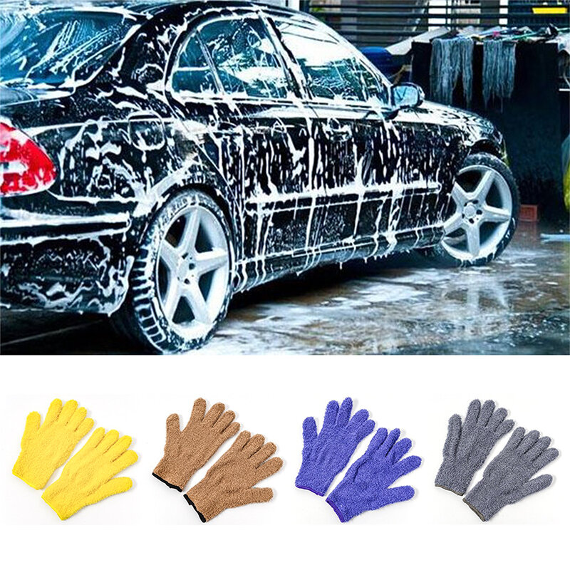 1pc guanti per la pulizia del lavaggio dell'auto guanti in microfibra Wash Touch per pulire la polvere Super morbida che mangia il guanto di lavaggio