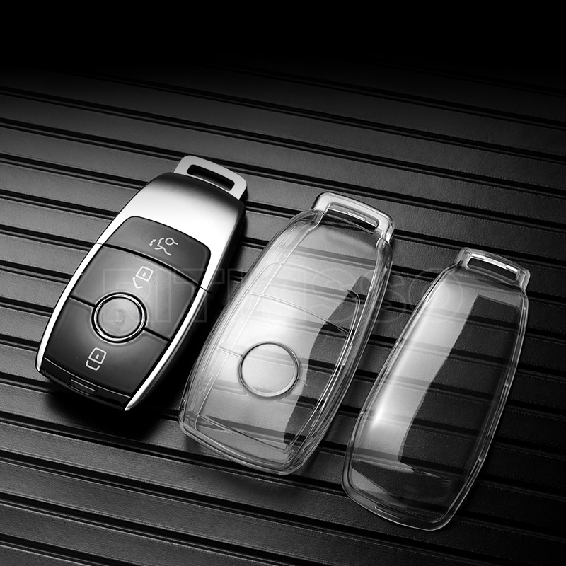 Прозрачный чехол для автомобильного ключа из ТПУ для Mercedes Benz E C S GLC Class E200 E400 E63 W213 S550 S560 C260 A200, защитный чехол для ключа
