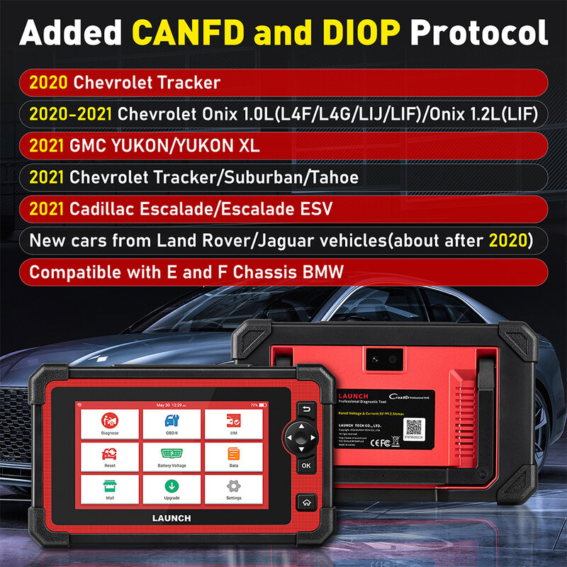 LAUNCH-X431 CRP919E 자동차 진단 도구 OBD OBD2 스캐너 Tpms CANFD DOIP 액티브 테스트 ECU 코딩, 31 재설정 2 년 무료 업데이트