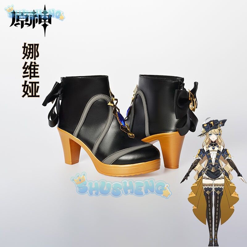Genshin Impact cos Navia cosplay Anime game character shoes