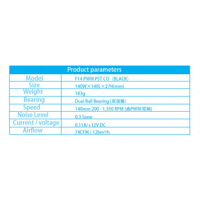 ARCTIC-Ventilateur de boîtier PC F14 PWM PST CO 12/14cm, 140mm, refroidisseur de processeur, 4 broches, PWM, contrôle de la température 1350 tr/min, FDB, original