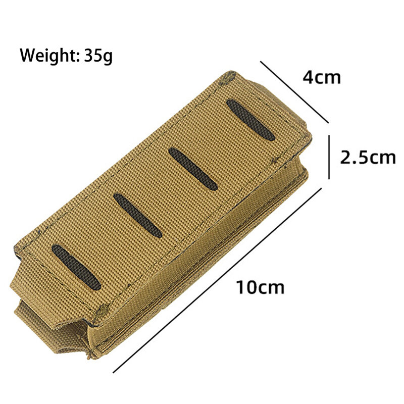 Tactical Magazine Pouch LSR 9mm Mag Pouch Single Pistol Mag Carrier MOLLE Pouch Laser Cut Outdoor Hunting Knife Holster