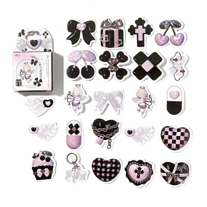 46Pcs Sweetheart Store Series adesivi in scatola Cute Cartoon Elf Label diario Album Phone Journal Planner Scrapbooking Stickers