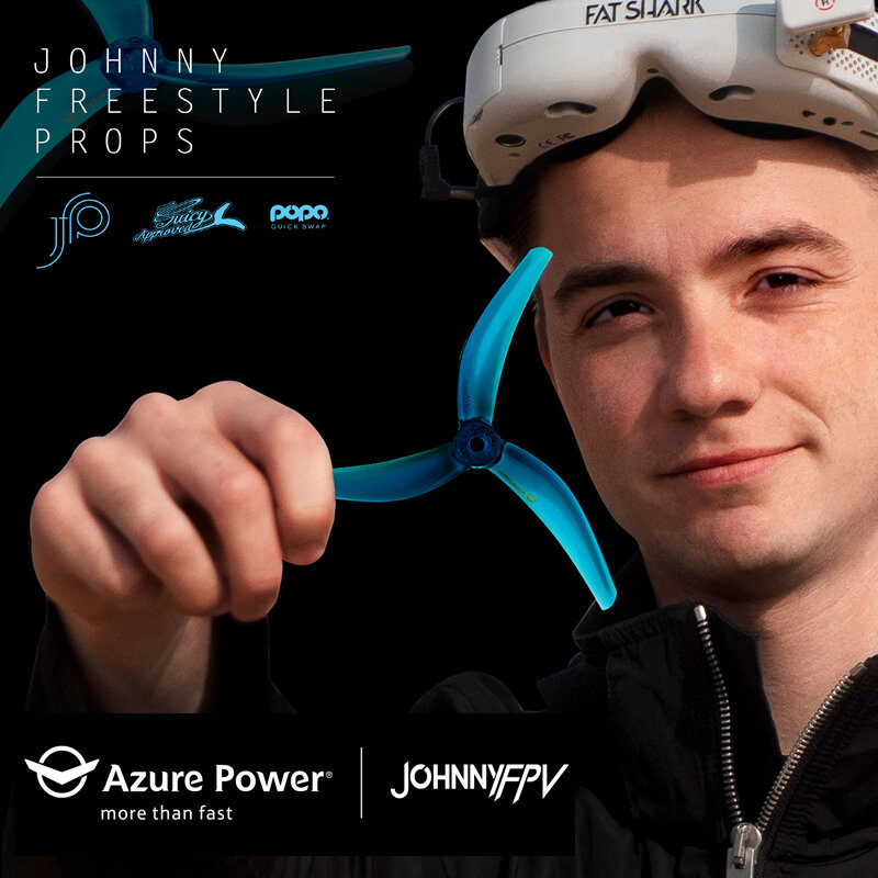 AZURE POWER Johnny FPV Freestyle ใบพัด5นิ้ว3ใบ4.8*3.8*3มม.สำหรับ RC FPV Racing Freestyle 5นิ้ว Drones DIY อะไหล่