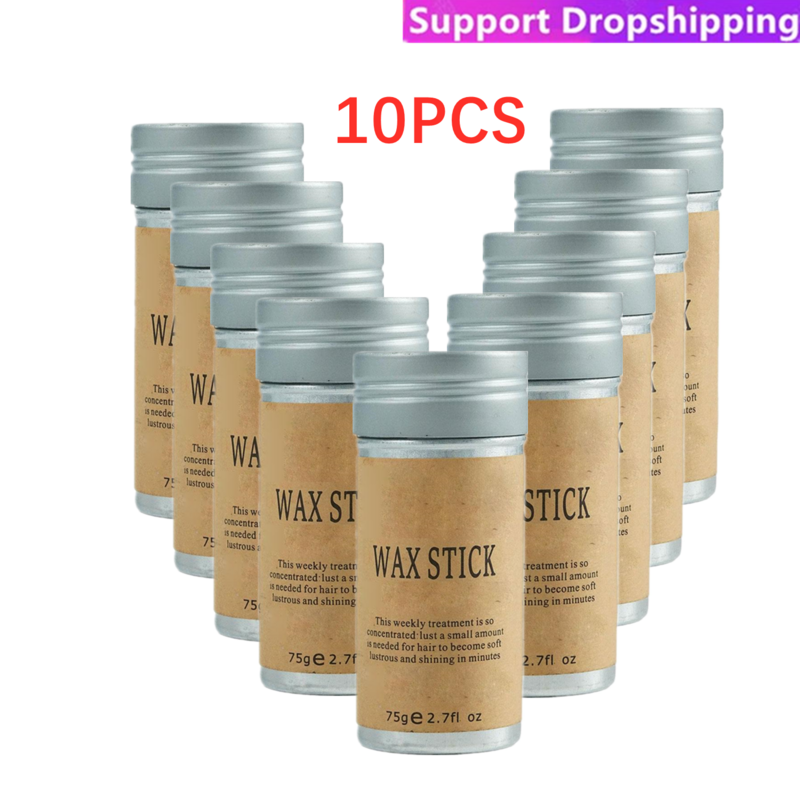 10Pcs 75g Strong Hold Hair Wax Stick per lo Styling dei capelli parrucca nodi Healer Gel Stick sottile Baby Hair Perfect Line