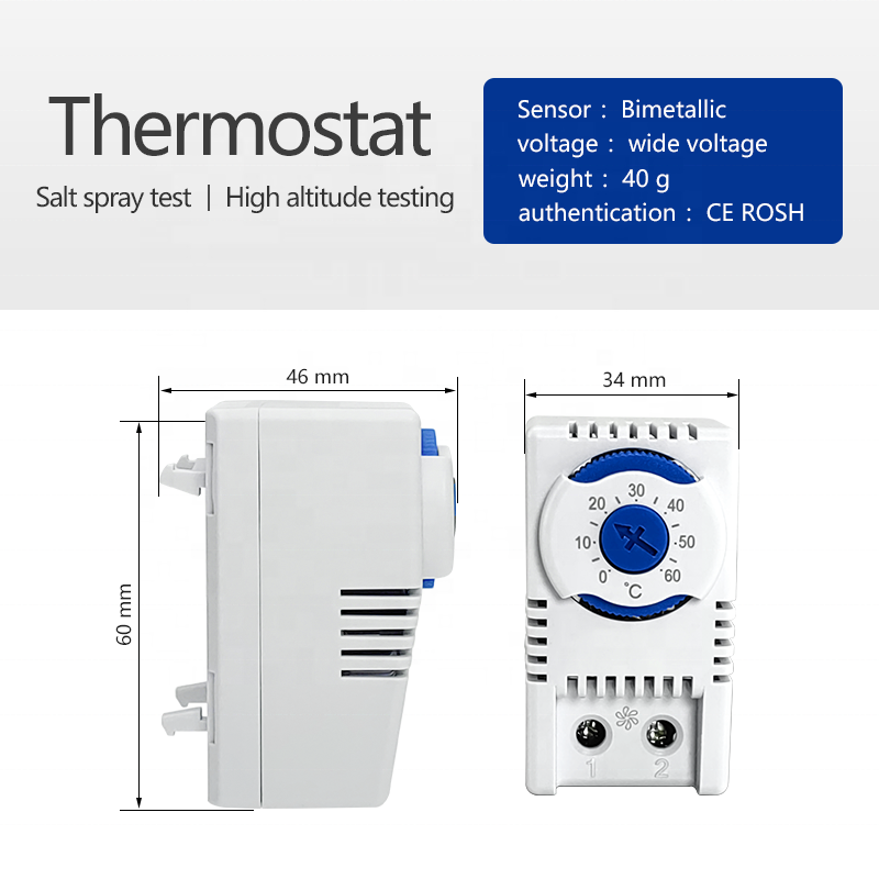 Nieuwe Hot Sell Kto511 Mini Industriële Normaal Gesloten Verwarmingsthermostaat