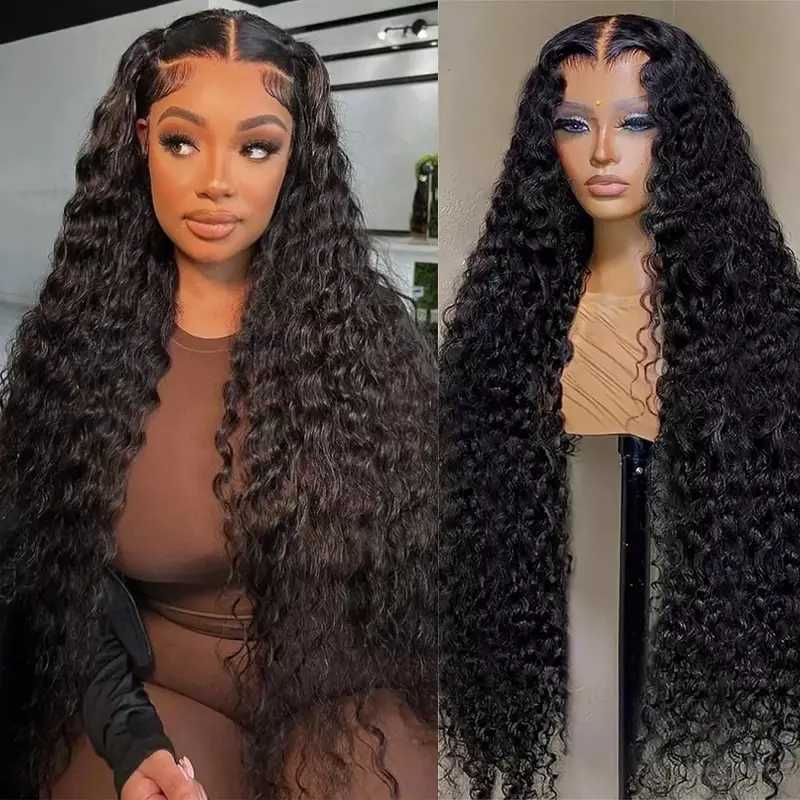 Frontal Lace Wig 13x6 Human Hair Curly Wig for Women Choice  30 32 Inches Loose Deep Wave Water Wave Frontal Wigs