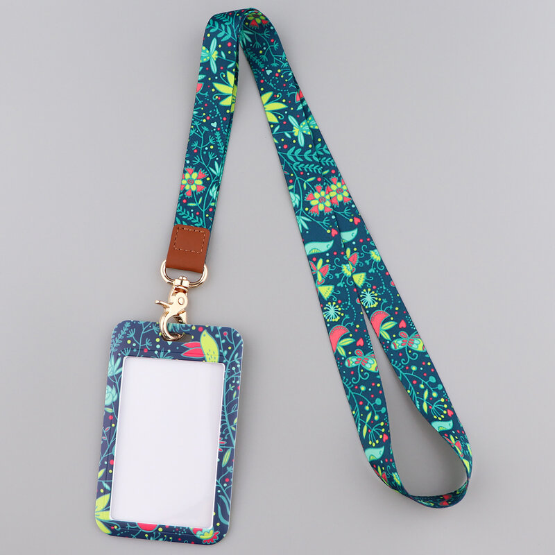 Small Leaves Neck Strap Lanyards for keys ID Card Gym Cell Phone Straps USB badge Holder DIY Phone Hanging Rope Flowers Lanyard