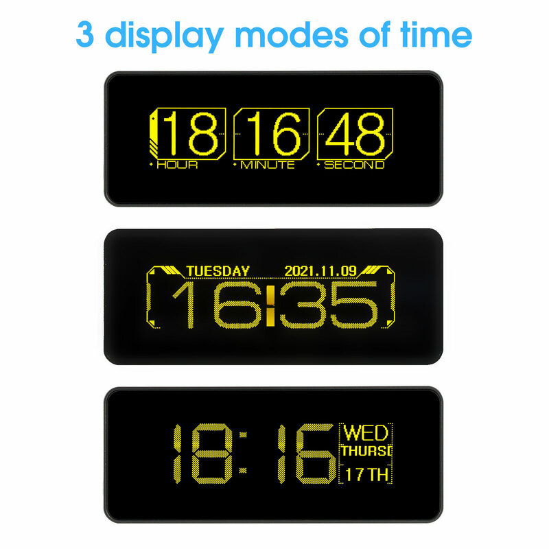 Hi-end OLED pengukur Level suara Audio Spectrum Analyzer jam Digital Dekorasi Rumah