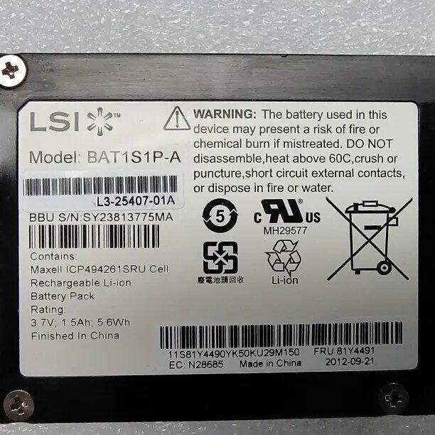 BBU09 BBU09 LSI00279 para LSI LSI super capacitor 9265 9266 9270 9271 9285 9286 placa controladora
