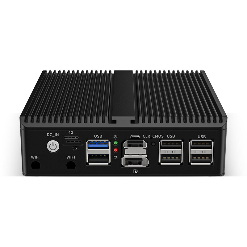 Mini PC Fanless Intel J6413 J6412, DDR4, DP HDMI, 4 x i226V, 2.5G, ESXI, AESXI, 4G, 5G, COM do Sim, firewall de Pfsense, router, computador