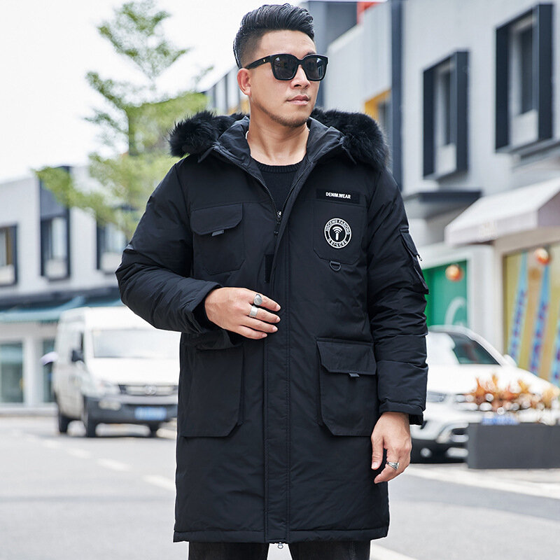 Nuovo modo di arrivo di alta qualità uomini piumino Extra Large lungo cappotto invernale spesso Casual Plus Size M-8XL9XL10XL11XL12XL13XL