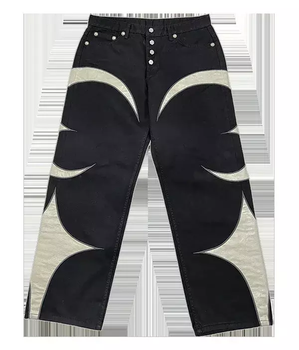 ThDPClub-Jean droit en coton avec fermeture éclair, pantalon confortable et décontracté, taille S-XL # U54