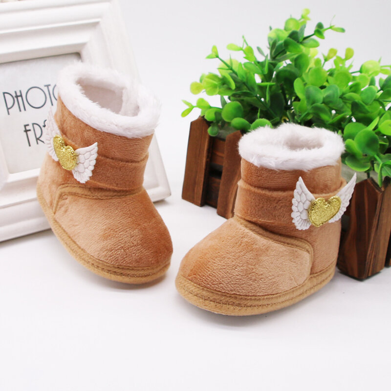 طفل الشتاء الدافئة الوليد طفل الأحذية 1 سنة طفل الفتيات الفتيان الأحذية لينة وحيد الفراء الثلوج الأحذية 0-18 متر