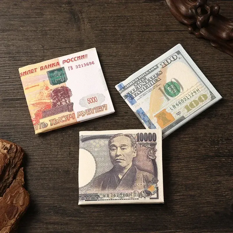 العملات الأجنبية محافظ الإبداعية قماش عملات أكياس دولار اليورو قصيرة محفظة صفر المحافظ السفر طالب هدية صغيرة حامل النقدية