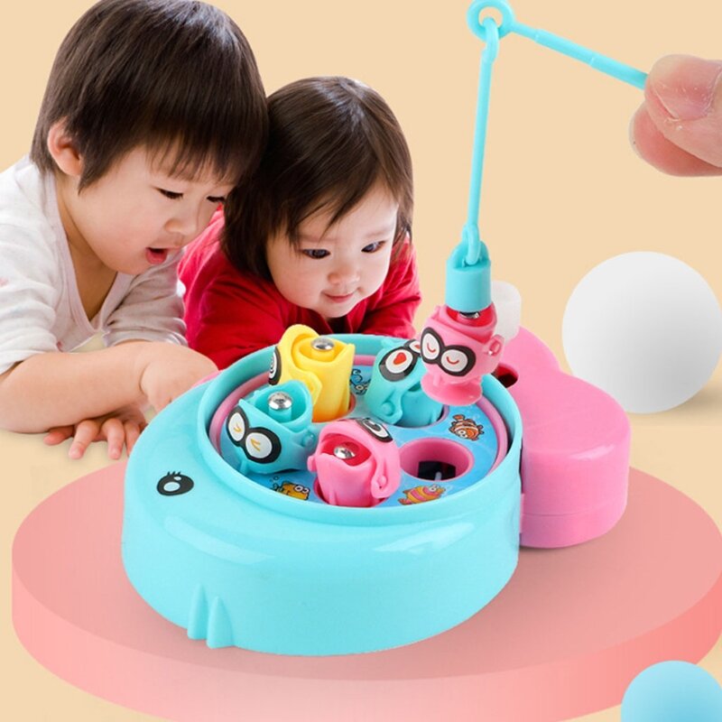 Y1UB Langlebiges Fischspielzeug mit Mini-Magnetstab, Kindergeschenk, interaktives Montessori-Spielzeug