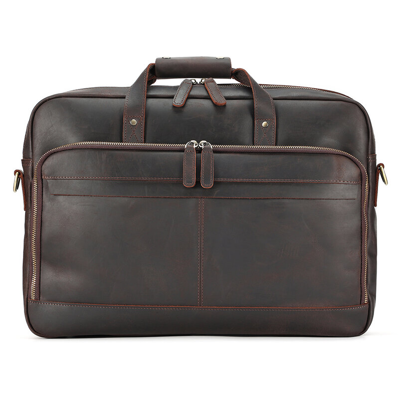 Commuter Business Bags For Men New Top Layer Cowhide Vintage Handbag Genuine Leather Crossbody Men's Bag Men Briefcase