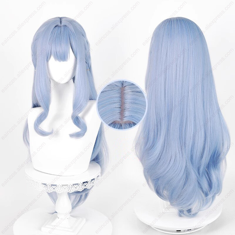 Парик для косплея сакико из аниме Togawa длиной 85 см, серебристо-голубые парики, термостойкие синтетические волосы
