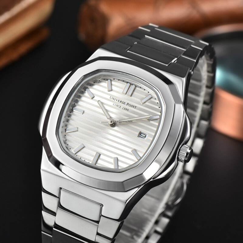 Relógios Quartz para Homens, Aço inoxidável, Relógios de pulso masculinos, Top Luxury Brand, Relógio empresarial