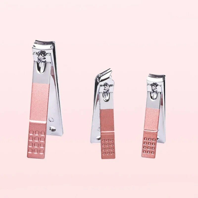 Conjunto de manicure prego clippers ferramentas do agregado familiar 4/16pcs rosa colher de orelha aço inoxidável cortadores de unhas tesoura kit para manicure ferramentas