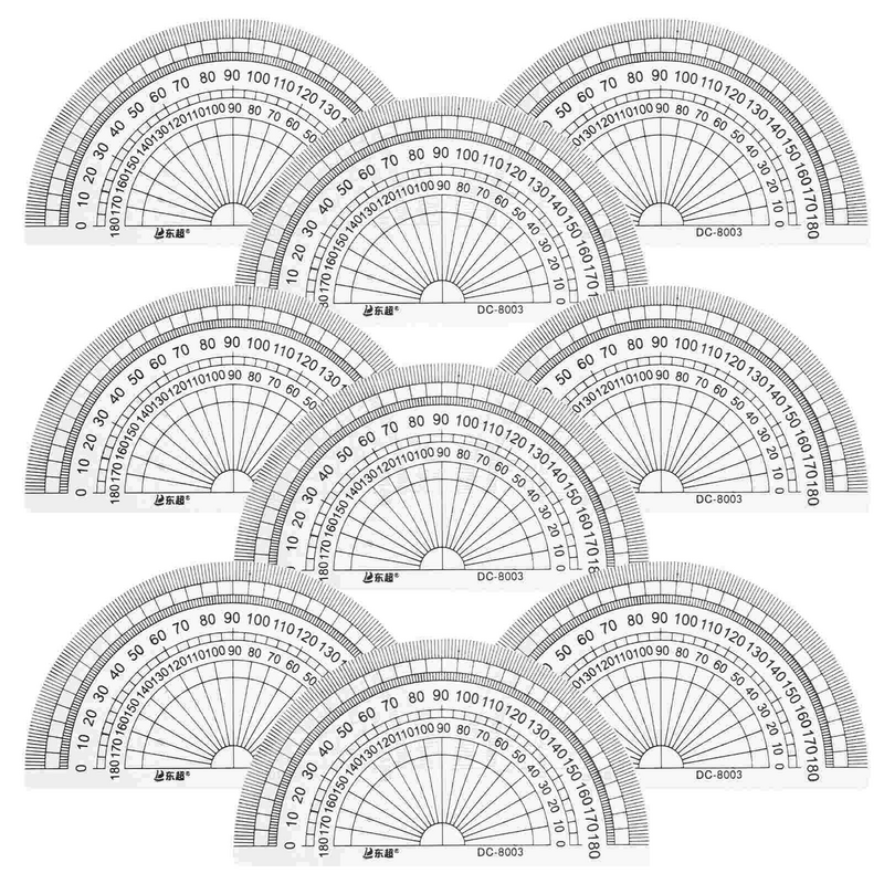 36pcs Clear Plastic Protractor Math Protractor 180 Degrees Protractor For Angle Measurement Student School Office Supply