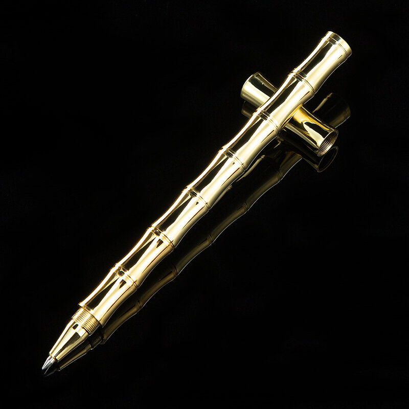 2023 New Arrival High Quality Metal Bamboo Signature Writing Roller Ballpoint Pen Business Men Pen Buy 2 Send Gift