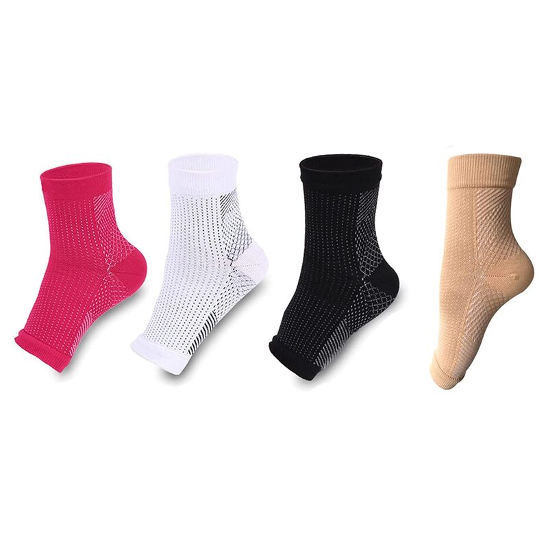 Pijnstilling sokken neuropathy relief sokken enkelcompressie met steunboog voor voethiel pijnverlichting volwassen halve voet sokken