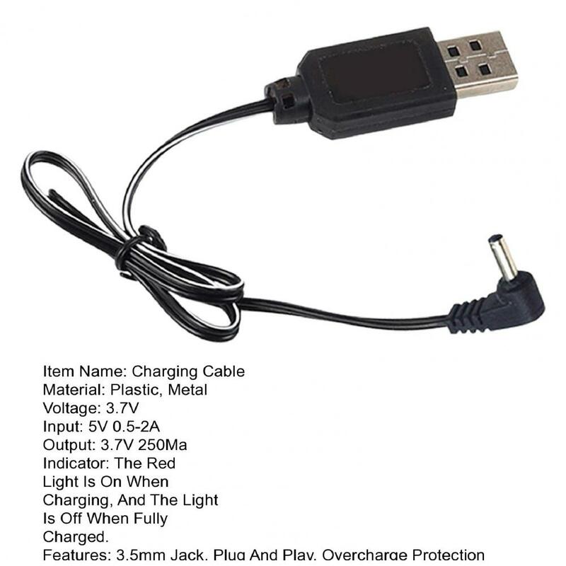 Kabel Pengisi Daya AUSB 3.7V 250M Kualitas Tinggi 3.5Mm Jack Pengisi Daya USB Mobil Remote Control Mainan Listrik ~
