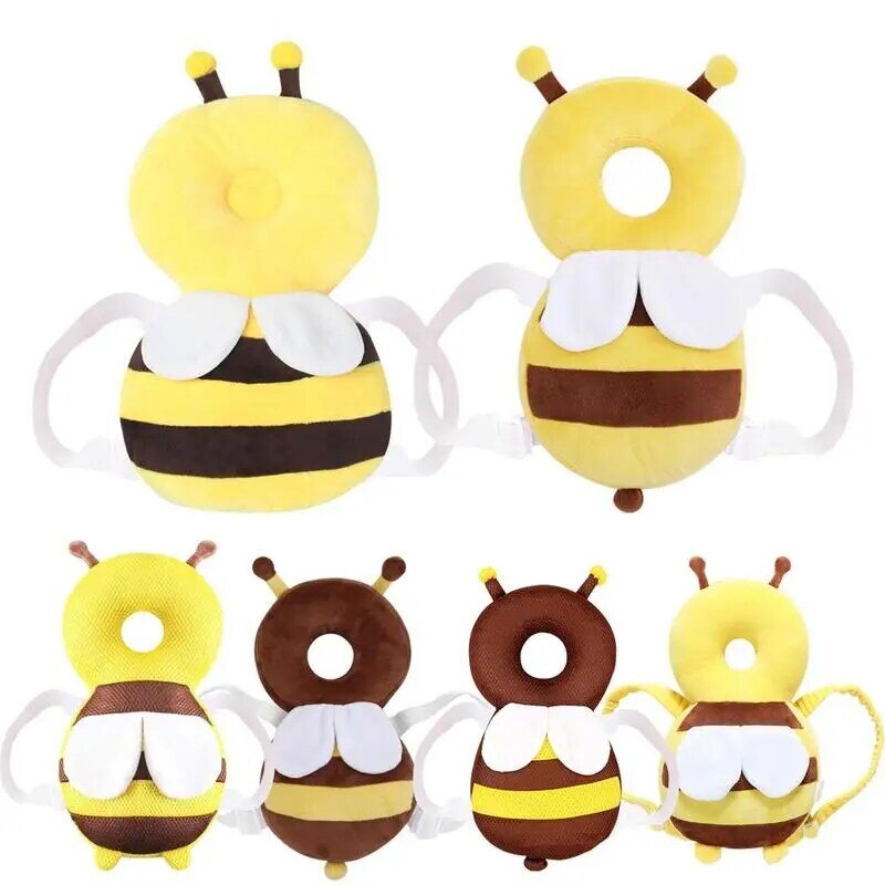 Bantal pelindung kepala lebah kecil yang dapat diatur, topi Anti jatuh bersirkulasi udara cocok untuk pelindung kepala anak-anak kecil