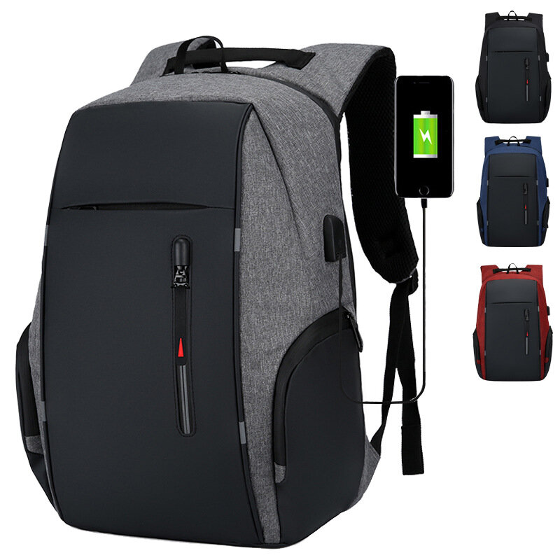 Водонепроницаемый деловой рюкзак для ноутбука 15,6, 16, 17 дюймов, с USB-портом