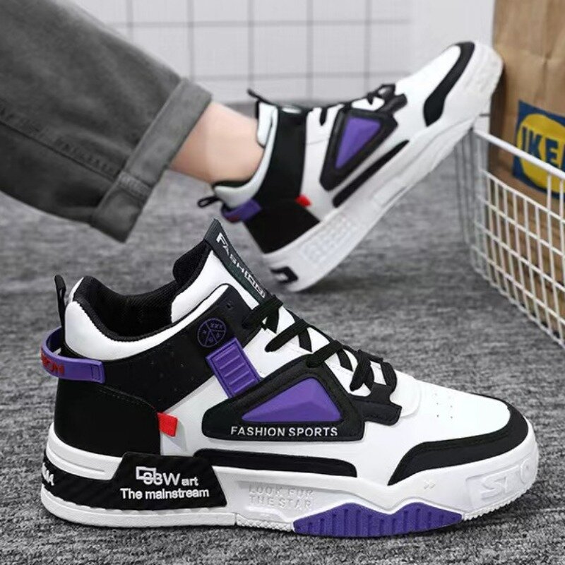 Casual Shoes for Men Outdoor Hip Hop Skate Shoes Fashion Platform Lace-up Sneakers 2024 New Male Vulcanize Shoes Tenis Masculino