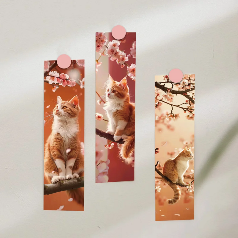 Cartoon Palace Museum and Cat Bookmarks, Cute Reading Pages, Book Mark Card, Student Supplies, Gift Bookmarks, 30pcs