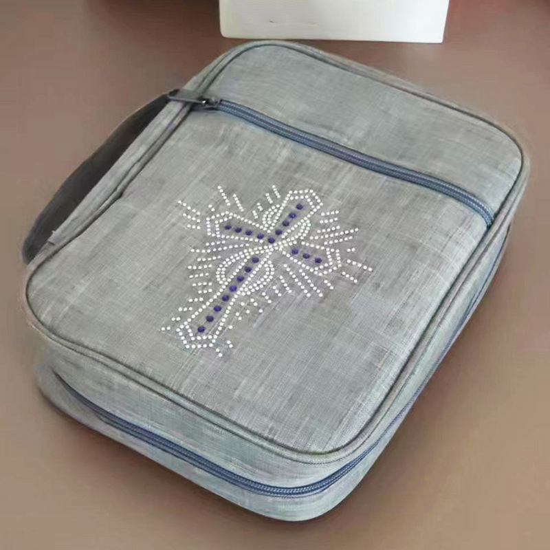 Zippered Bíblia Livro Capa Bag, Saco De Armazenamento Decorativo, Bíblia Protetor