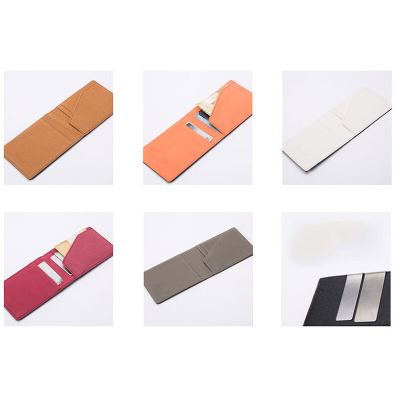 PU Wallet Creative Personality Colorful Clip Bag Short Open Bill Wallet White
