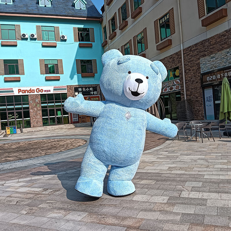 COSPLAY-urso polar mascote traje inflável, boneca de pelúcia gigante, panda cosplay, 2m, 2.6m, 3m