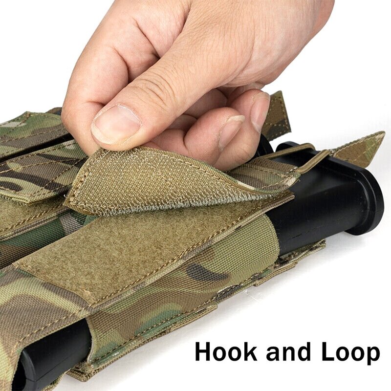 Tactische Triple Magazijn Pouch Molle Verstelbare Mag Pouch Voor Smg Open Top Mag Houder Militaire Jacht Accessoire Tas Op Vest