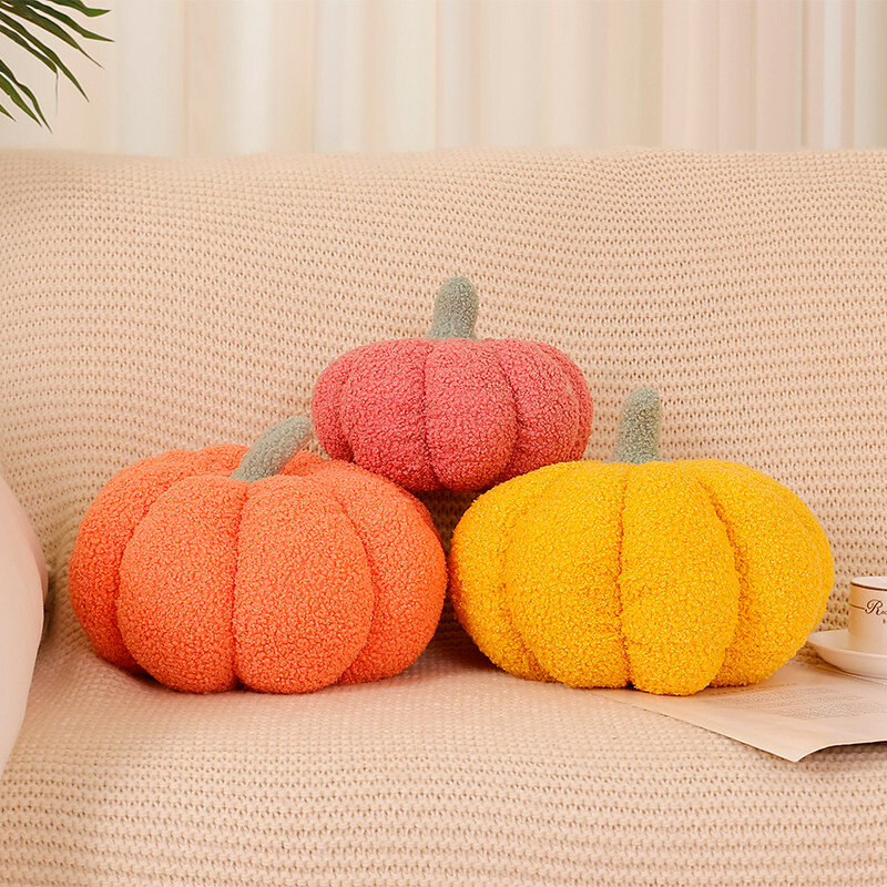 1Pc Halloween Color Pumpkin Plush Throw Toys Doll Cute Cartoon Soft Stuffed Plants Sofa Cushion Home Decor for Kids Girls Gifts