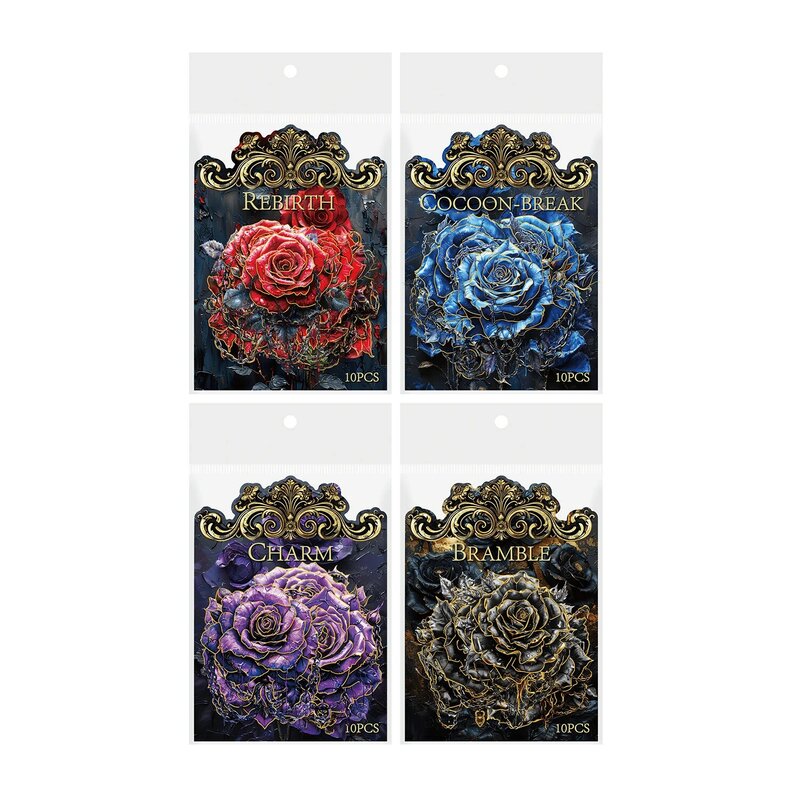 Rotuladores de la serie elyenting roses, decoración de álbum de fotos, pegatina para mascotas, 8 paquetes por lote