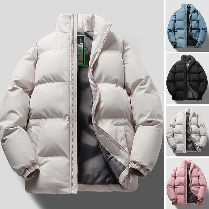 Jaket bulu angsa musim dingin keluaran baru 2023 mantel hangat tebal modis untuk pria jaket hitam Parka bertudung