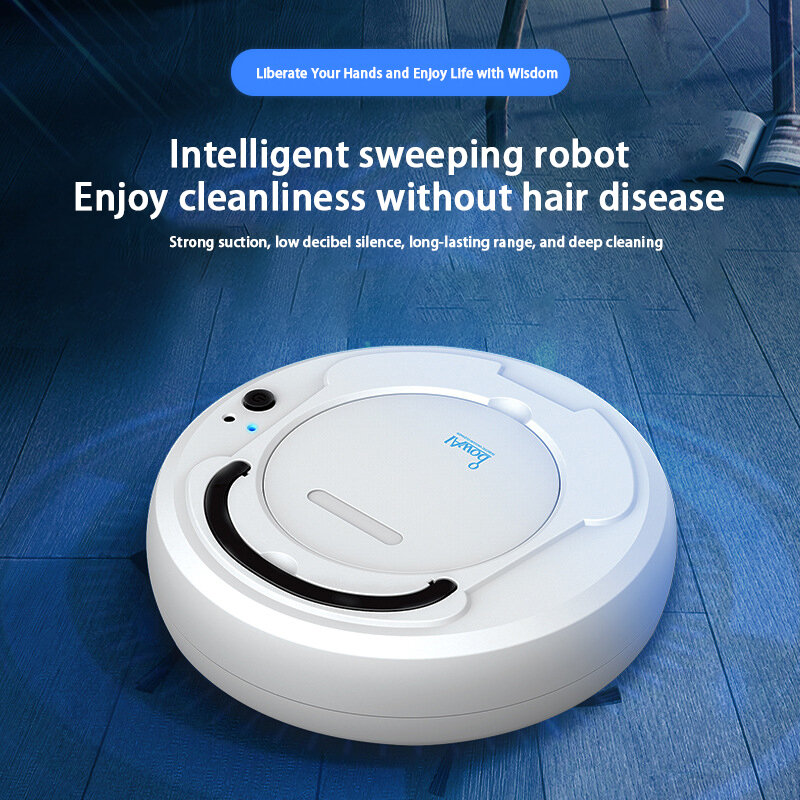 Robot spazzante intelligente aspirazione potente a basso decibel e silenzioso spazzamento/aspirazione/pulizia tre in uno uso domestico